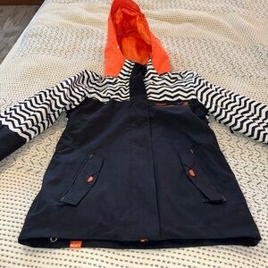 Roxy Dry Flight Ski Jacket Womens Small Black White Activewear Winter Outdoor